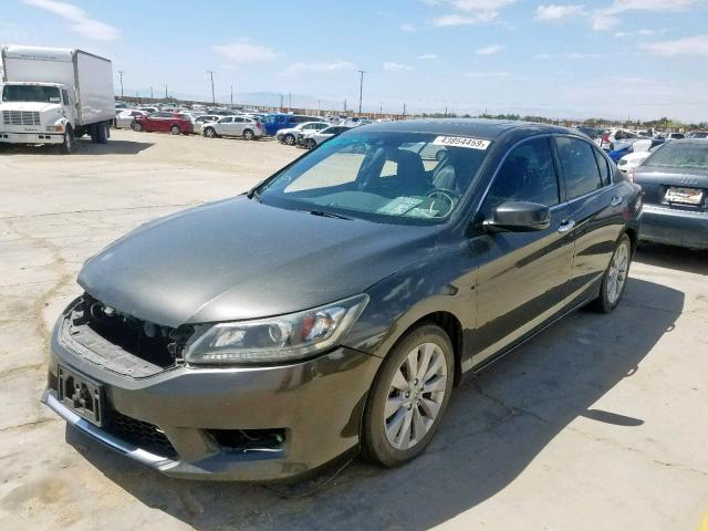 1HGCR2F8XEA200902 - 2014 HONDA ACCORD EXL GRAY photo 2