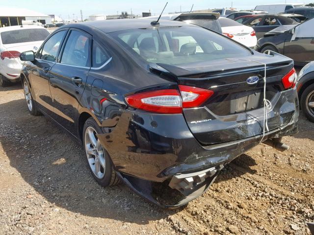 3FA6P0G73GR134459 - 2016 FORD FUSION S BLACK photo 3