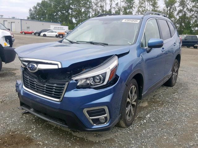 JF2SKAUC0KH502235 - 2019 SUBARU FORESTER L BLUE photo 2