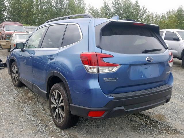 JF2SKAUC0KH502235 - 2019 SUBARU FORESTER L BLUE photo 3