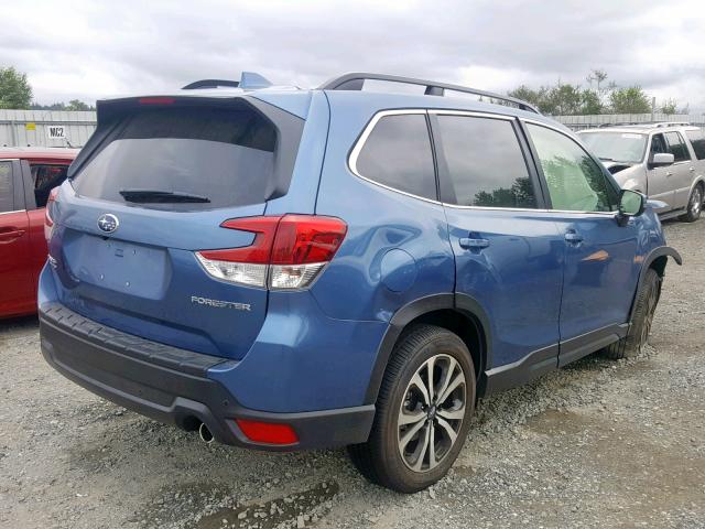 JF2SKAUC0KH502235 - 2019 SUBARU FORESTER L BLUE photo 4