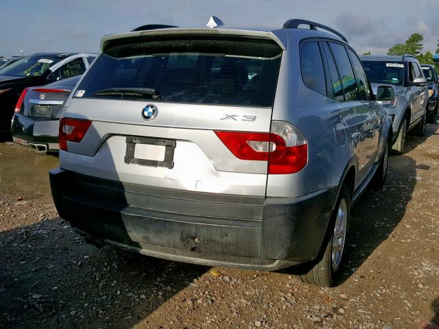 WBXPA73404WB26290 - 2004 BMW X3 2.5I SILVER photo 4