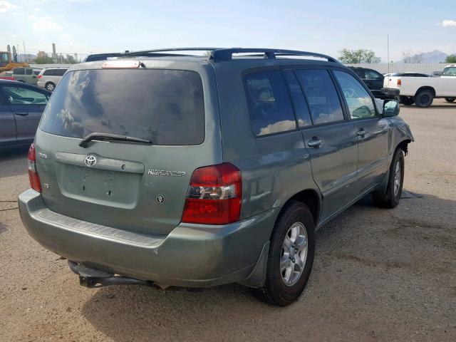 JTEDP21AX60125107 - 2006 TOYOTA HIGHLANDER GREEN photo 4