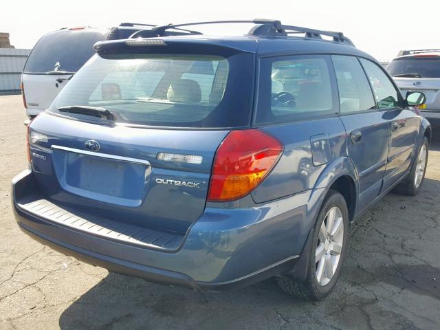 4S4BP61C667340717 - 2006 SUBARU LEGACY OUT BLUE photo 4