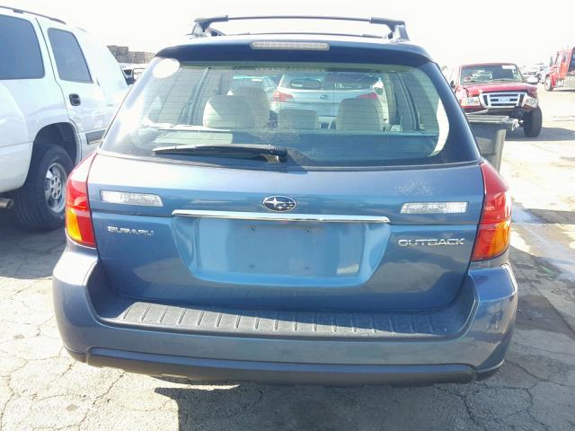 4S4BP61C667340717 - 2006 SUBARU LEGACY OUT BLUE photo 9