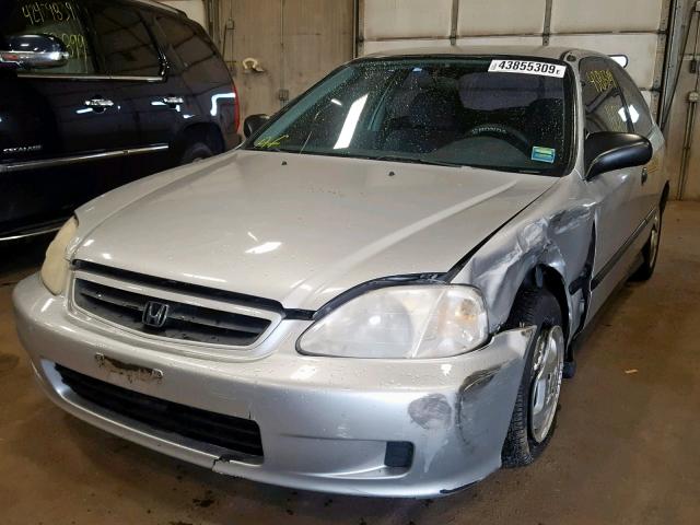 2HGEJ644XYH104958 - 2000 HONDA CIVIC DX SILVER photo 2