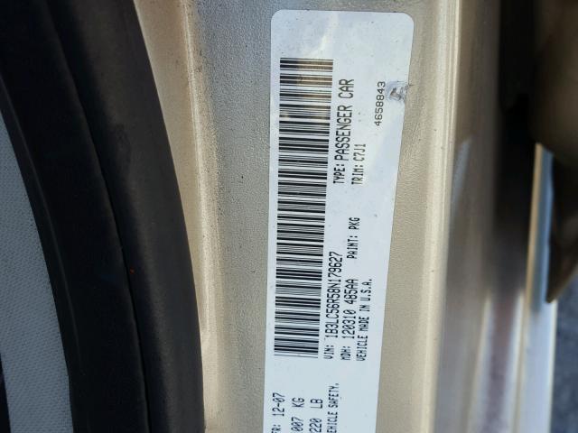 1B3LC56R58N179627 - 2008 DODGE AVENGER SX GOLD photo 10