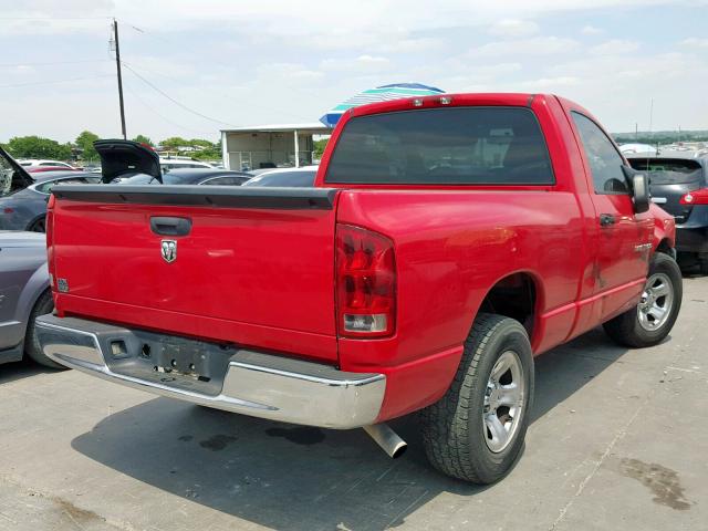 1D7HA16K36J170277 - 2006 DODGE RAM 1500 S RED photo 4