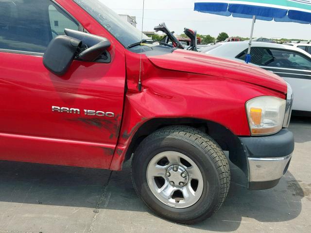 1D7HA16K36J170277 - 2006 DODGE RAM 1500 S RED photo 9