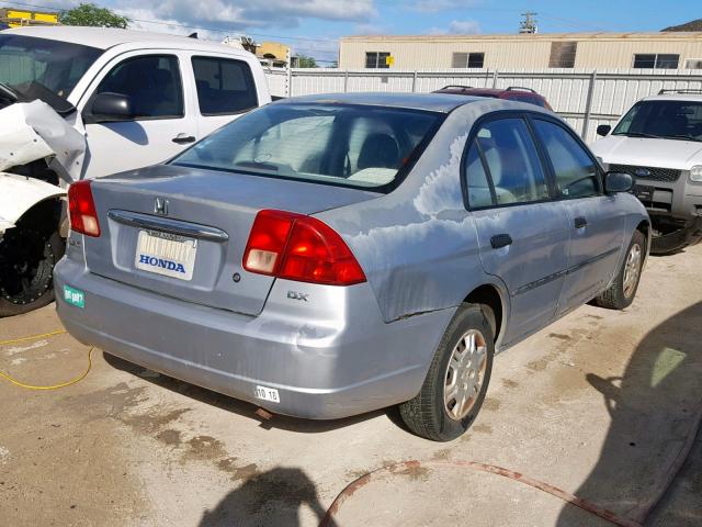 2HGES15112H523065 - 2002 HONDA CIVIC DX GRAY photo 4