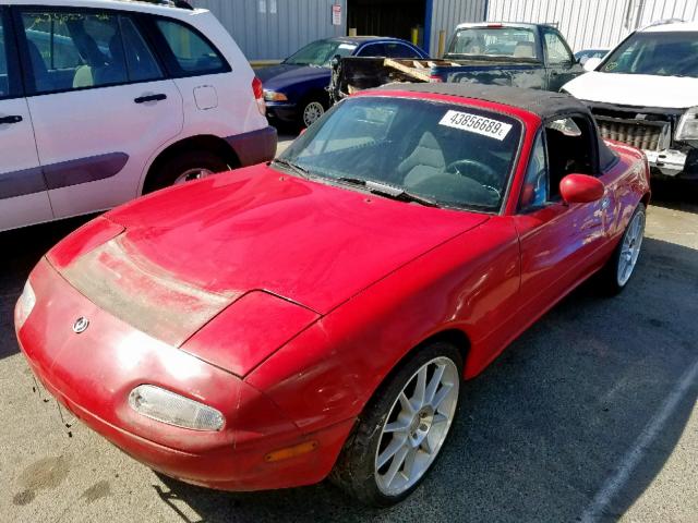 JM1NA3512P0410041 - 1993 MAZDA MX-5 MIATA RED photo 2