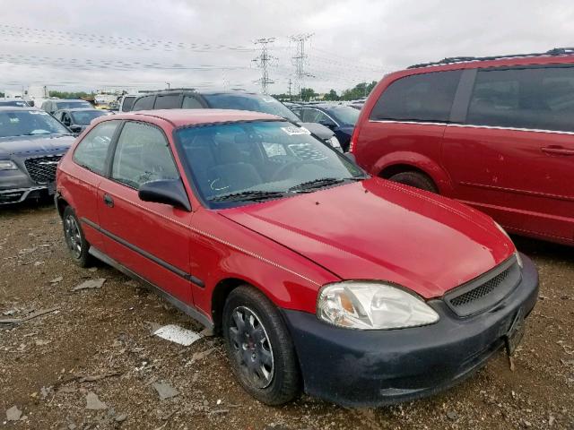 2HGEJ6440WH106277 - 1998 HONDA CIVIC DX RED photo 1