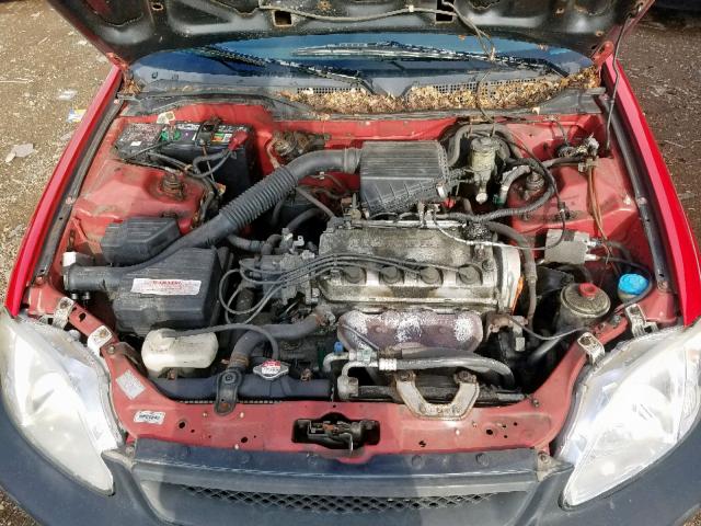 2HGEJ6440WH106277 - 1998 HONDA CIVIC DX RED photo 7