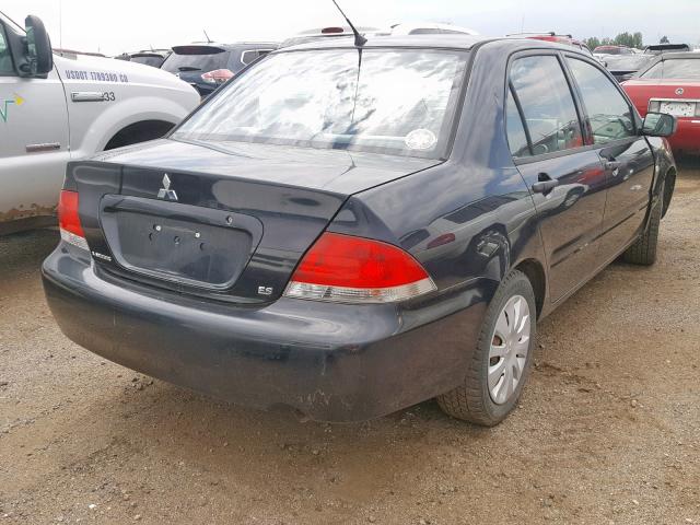 JA3AJ26E76U007124 - 2006 MITSUBISHI LANCER ES BLACK photo 4