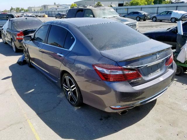 1HGCR2F51GA034777 - 2016 HONDA ACCORD SPO GRAY photo 3