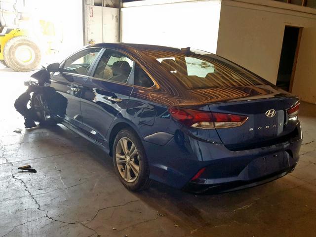 5NPE34AF9JH608207 - 2018 HYUNDAI SONATA SPO BLUE photo 3