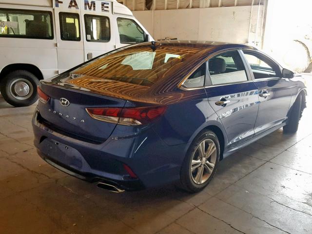 5NPE34AF9JH608207 - 2018 HYUNDAI SONATA SPO BLUE photo 4