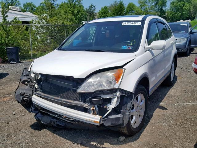 JHLRE48739C014233 - 2009 HONDA CR-V EXL WHITE photo 2