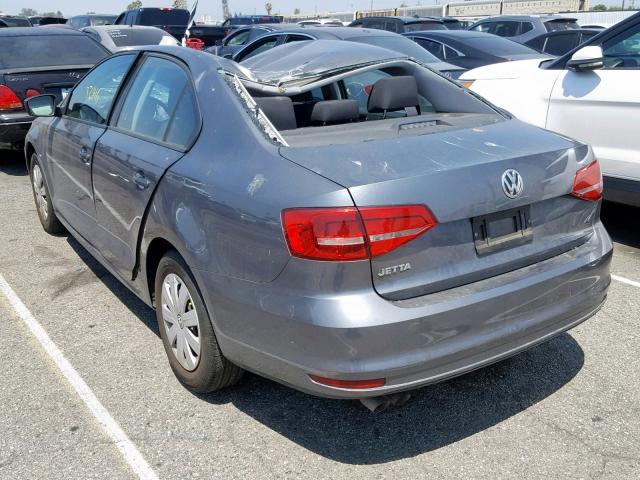 3VW1K7AJXFM310982 - 2015 VOLKSWAGEN JETTA BASE 灰色 照片 3