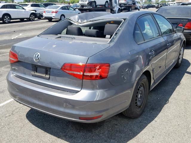 3VW1K7AJXFM310982 - 2015 VOLKSWAGEN JETTA BASE 灰色 照片 4