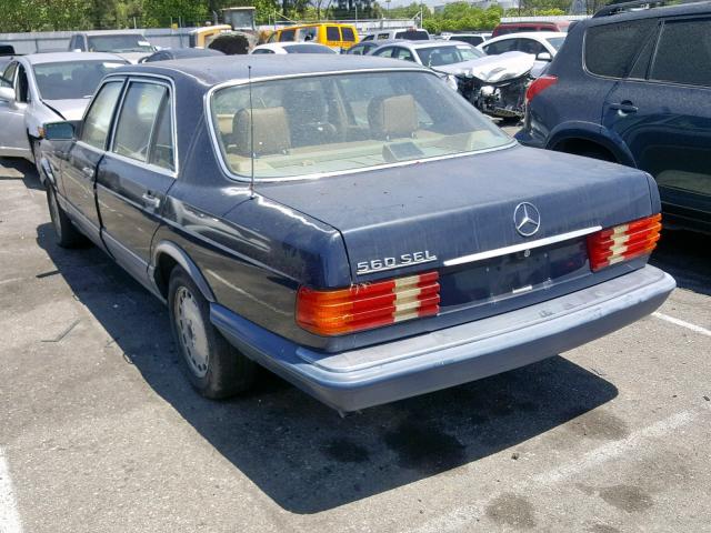 WDBCA39E9MA563637 - 1991 MERCEDES-BENZ 560 SEL BLUE photo 3