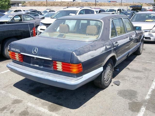 WDBCA39E9MA563637 - 1991 MERCEDES-BENZ 560 SEL BLUE photo 4