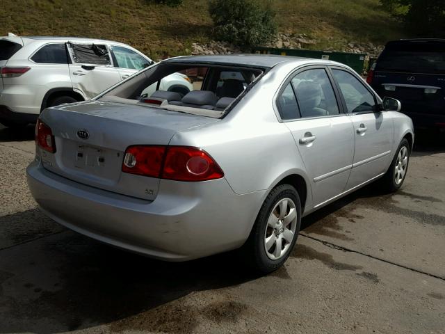 KNAGE123375148179 - 2007 KIA OPTIMA SILVER photo 4