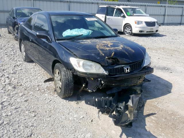 1HGEM22105L016864 - 2005 HONDA CIVIC DX V BLACK photo 1