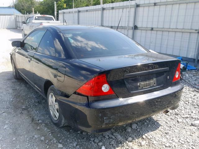 1HGEM22105L016864 - 2005 HONDA CIVIC DX V BLACK photo 3