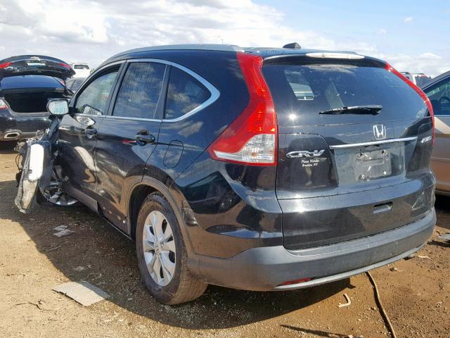 JHLRM4H74CC003252 - 2012 HONDA CR-V EXL BLACK photo 3