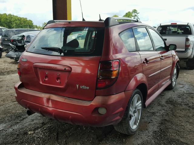 5Y2SL65828Z404636 - 2008 PONTIAC VIBE RED photo 4