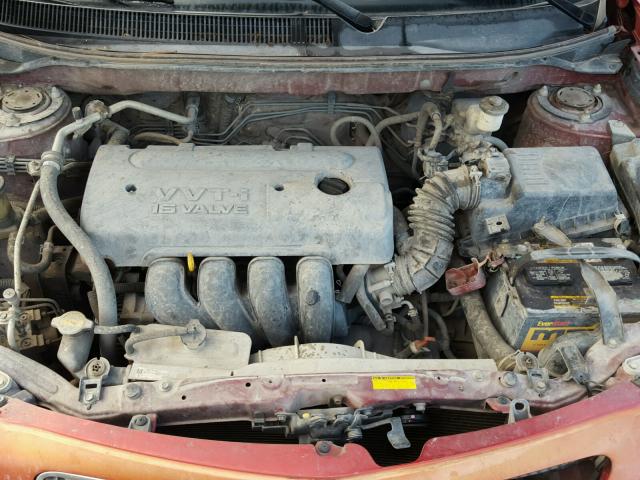 5Y2SL65828Z404636 - 2008 PONTIAC VIBE RED photo 7