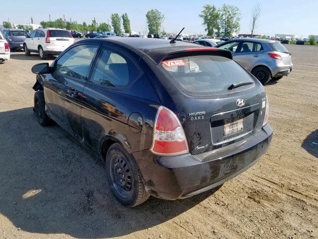 KMHCN35C39U130679 - 2009 HYUNDAI ACCENT SE BLACK photo 3