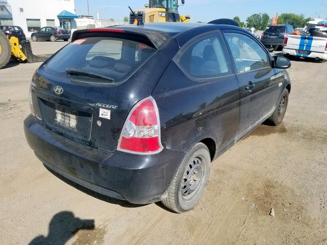 KMHCN35C39U130679 - 2009 HYUNDAI ACCENT SE BLACK photo 4