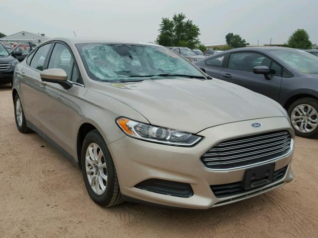 3FA6P0G76FR178597 - 2015 FORD FUSION S GOLD photo 1