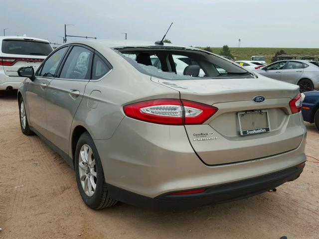 3FA6P0G76FR178597 - 2015 FORD FUSION S GOLD photo 3