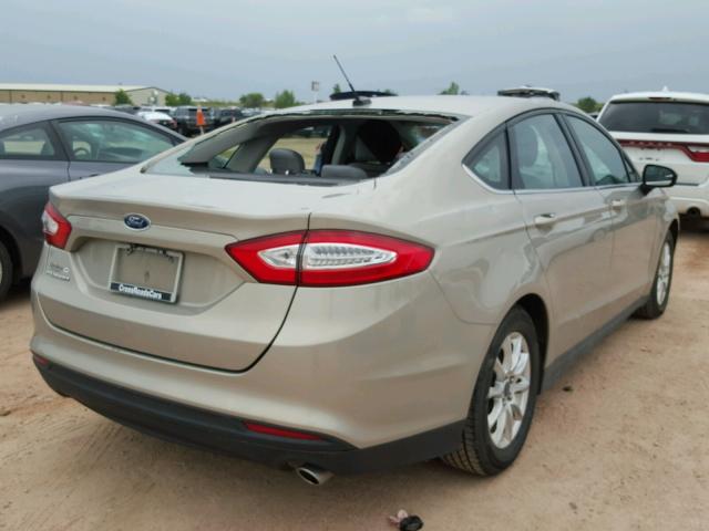 3FA6P0G76FR178597 - 2015 FORD FUSION S GOLD photo 4