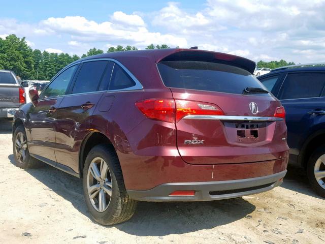 5J8TB4H58FL016924 - 2015 ACURA RDX TECHNO BURGUNDY photo 3