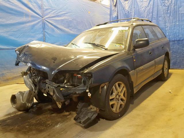 4S3BH665217607114 - 2001 SUBARU LEGACY OUT BLUE photo 2