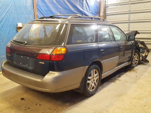 4S3BH665217607114 - 2001 SUBARU LEGACY OUT BLUE photo 4