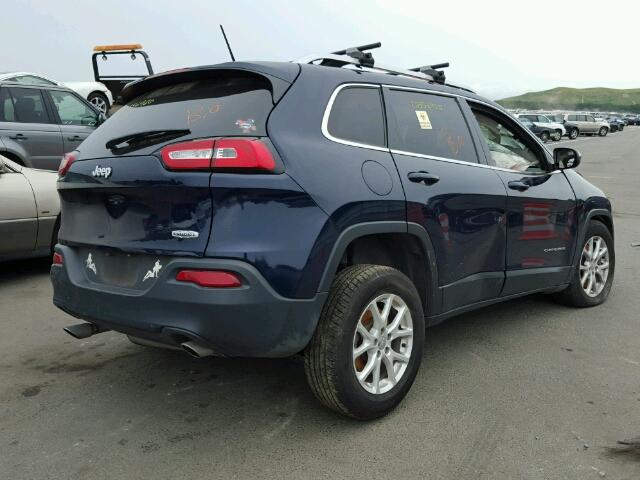 1C4PJMCS5EW126718 - 2014 JEEP CHEROKEE L BLUE photo 4