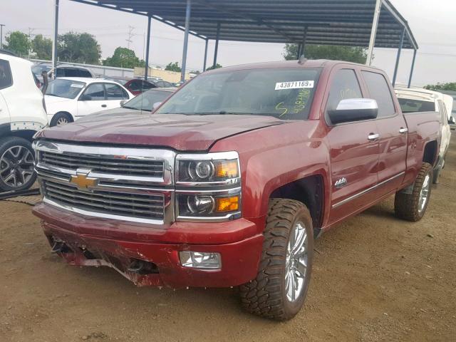 3GCUKTEJXEG293505 - 2014 CHEVROLET SILVERADO BURGUNDY photo 2