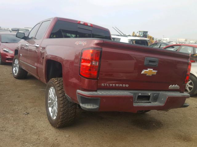 3GCUKTEJXEG293505 - 2014 CHEVROLET SILVERADO BURGUNDY photo 3