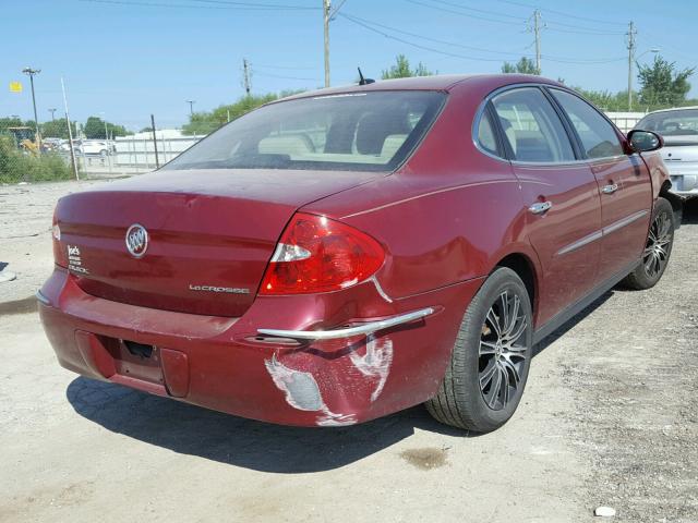 2G4WC582181354576 - 2008 BUICK LACROSSE C BURGUNDY photo 4