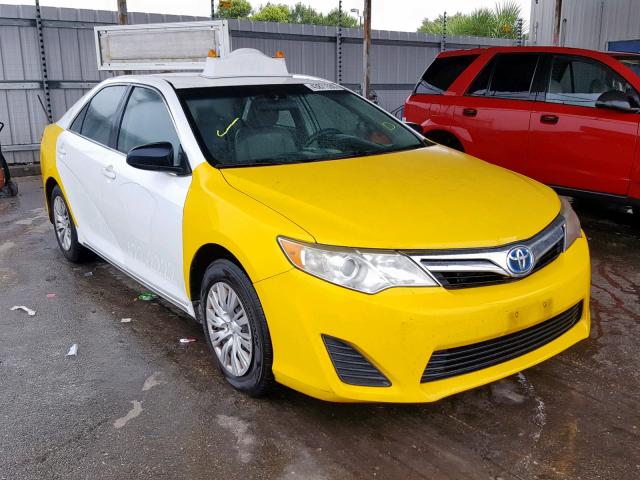 4T1BD1FK6CU017552 - 2012 TOYOTA CAMRY HYBR TWO TONE photo 1