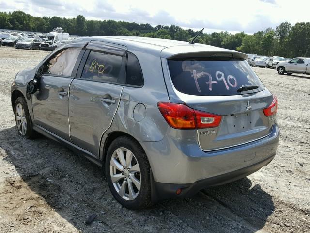 4A4AR3AU4FE013271 - 2015 MITSUBISHI OUTLANDER GRAY photo 3