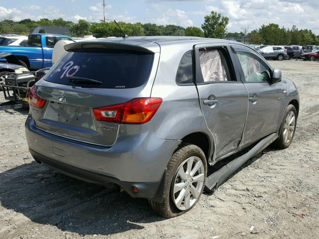 4A4AR3AU4FE013271 - 2015 MITSUBISHI OUTLANDER GRAY photo 4