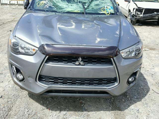 4A4AR3AU4FE013271 - 2015 MITSUBISHI OUTLANDER GRAY photo 7