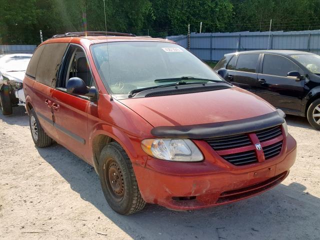 1D4GP25R77B122174 - 2007 DODGE CARAVAN SE RED photo 1