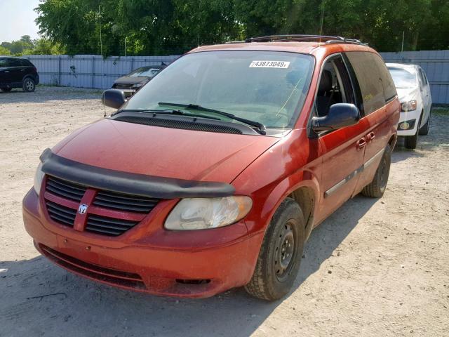 1D4GP25R77B122174 - 2007 DODGE CARAVAN SE RED photo 2